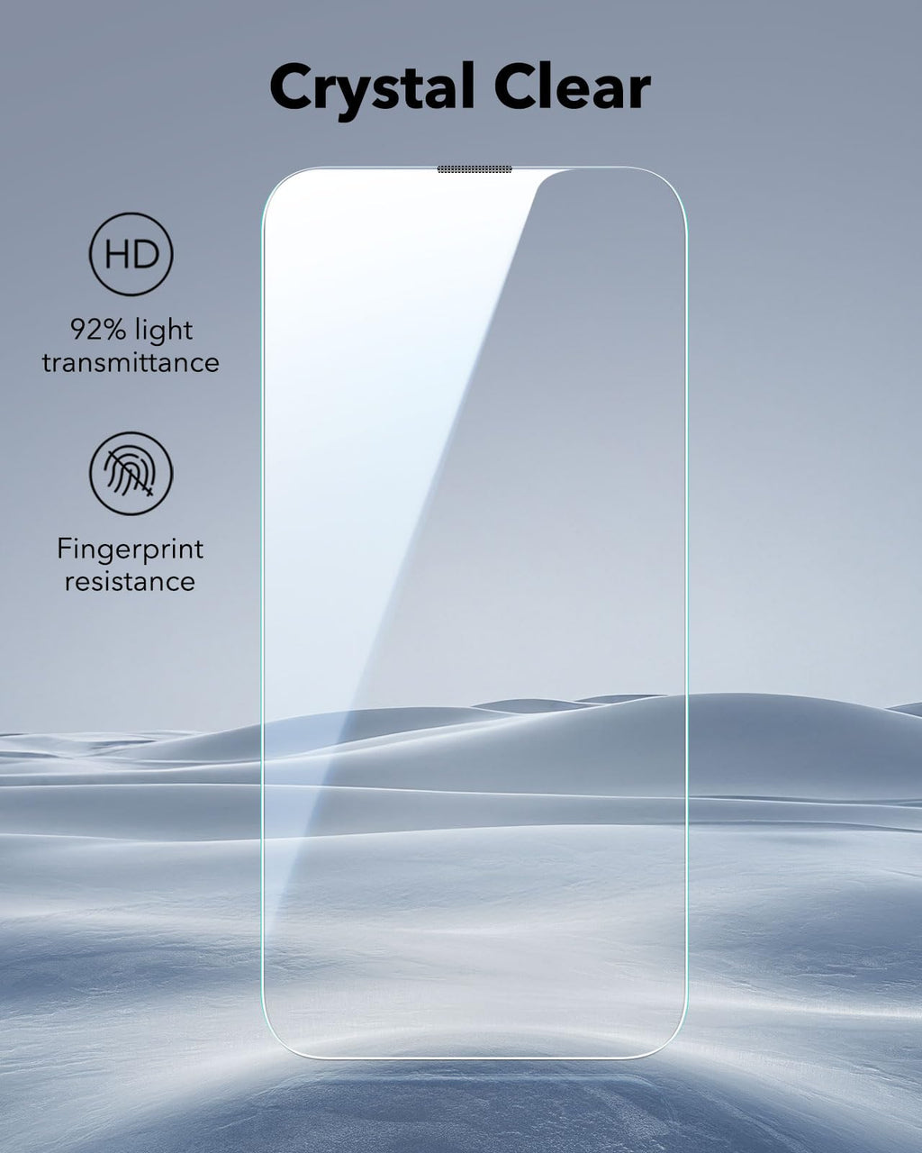 ESR Displayschutz für iPhone serie 14-17; Panzerglas, Eco-Frame