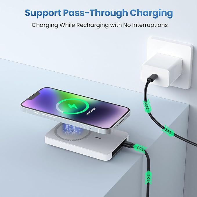 Ultra Slim Mag Safe, Magnetische Power Bank, 10000mAh