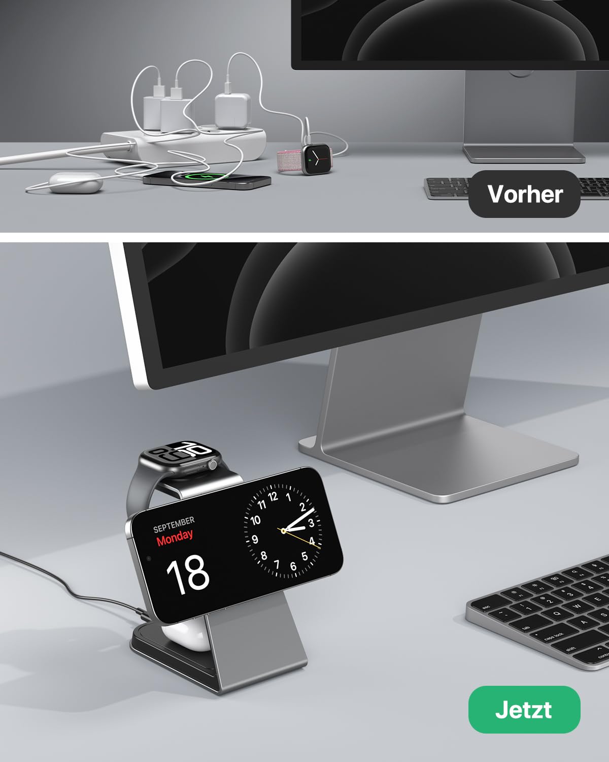 Mag-Safe Ladestation für iPhone, Apple Watch und AirPods
