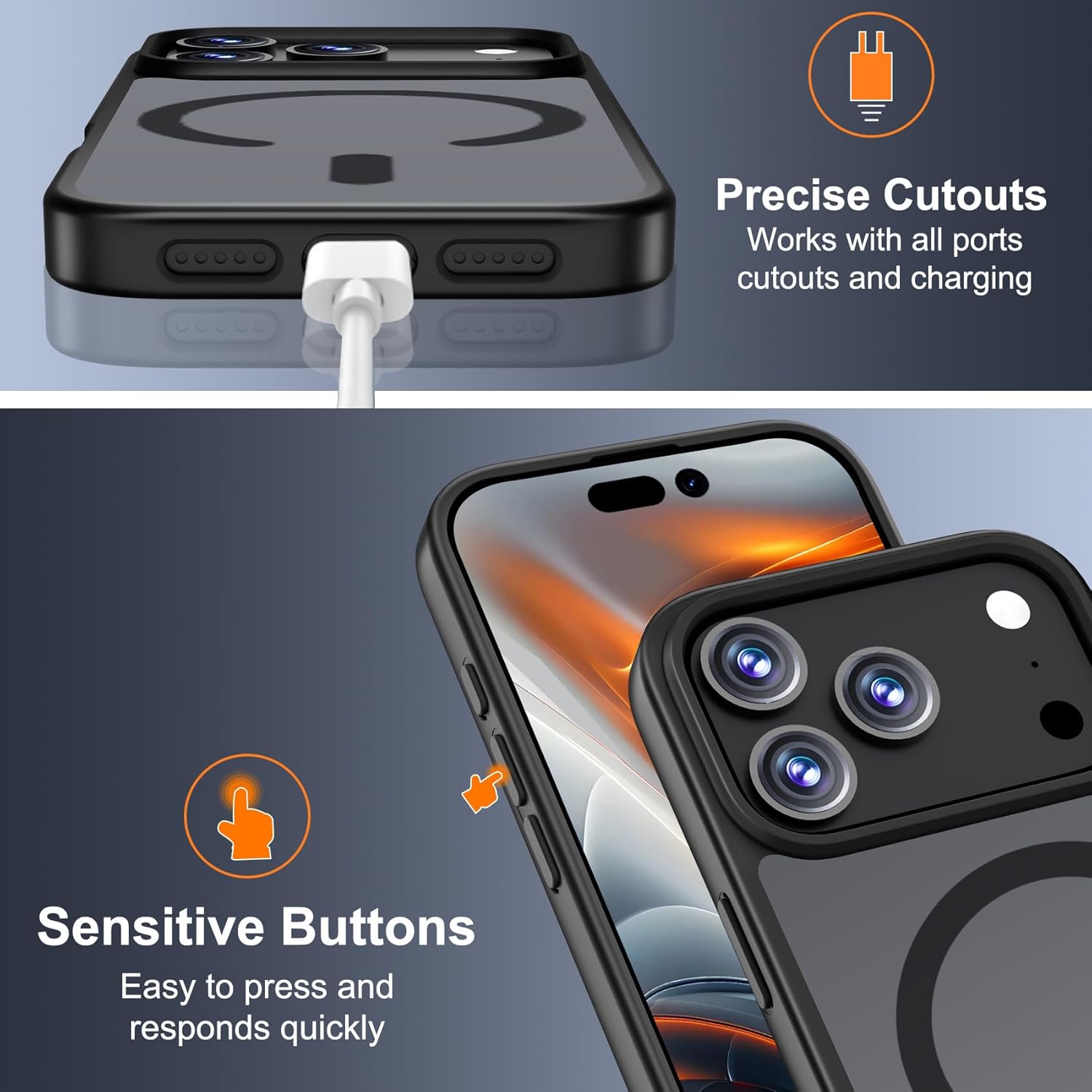 Schutzset für Iphone 17 Pro, Temperaturglas, Displayschutz, Silikon-Schutz-Hülle, Kameraschutz