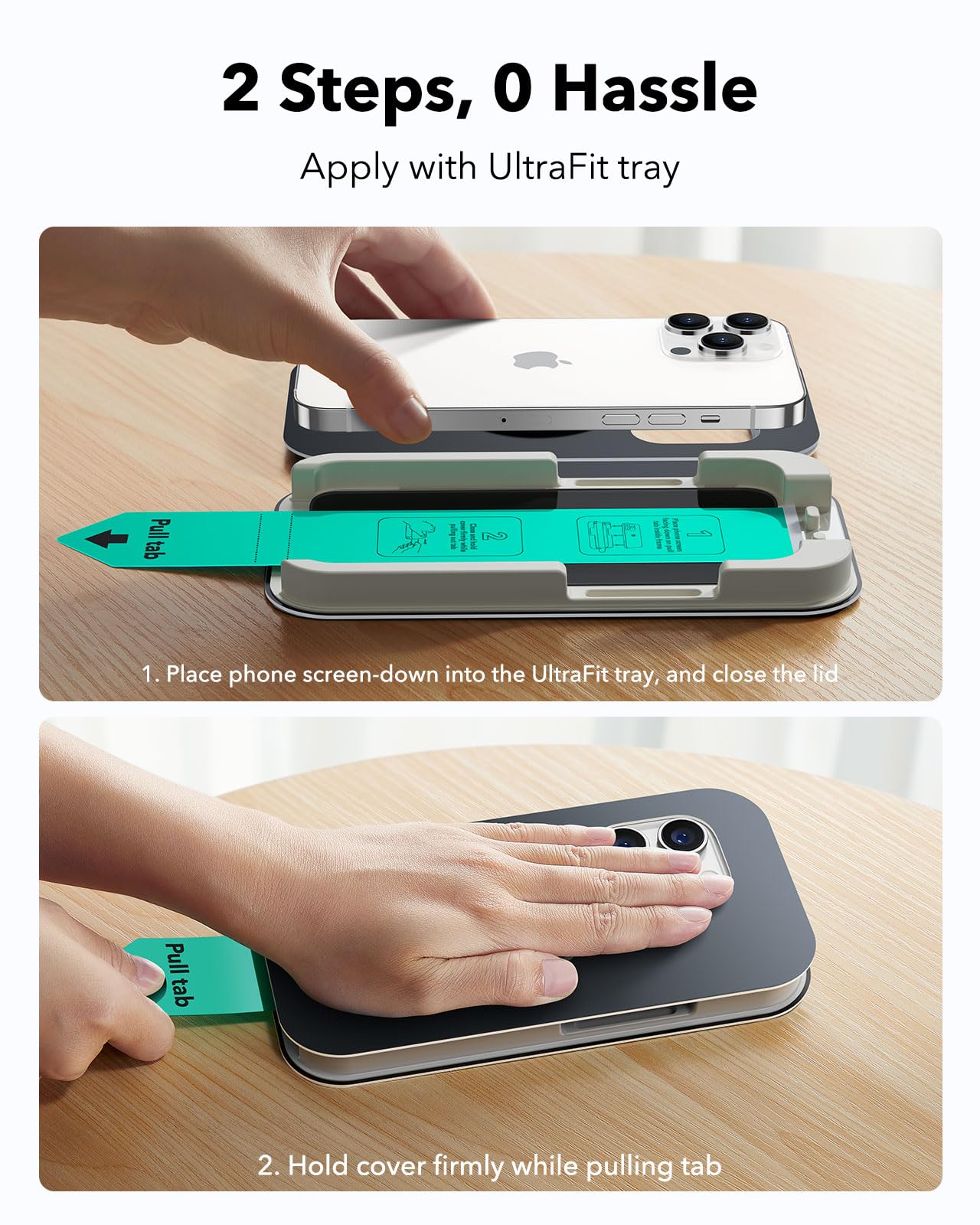 ESR Displayschutz für iPhone serie 14-17; Panzerglas, Eco-Frame