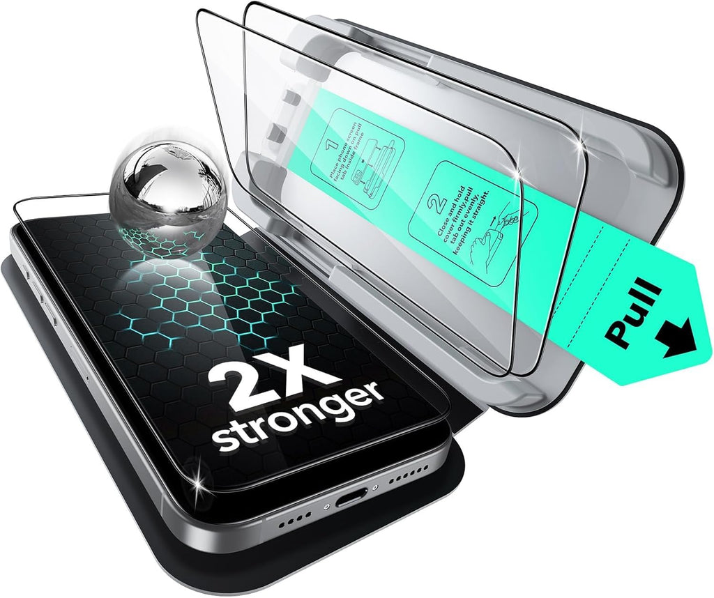ESR Displayschutz für iPhone serie 14-17; Panzerglas, Eco-Frame