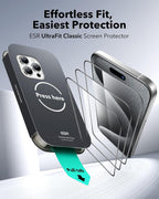 ESR Displayschutz für iPhone serie 14-17; Panzerglas, Eco-Frame
