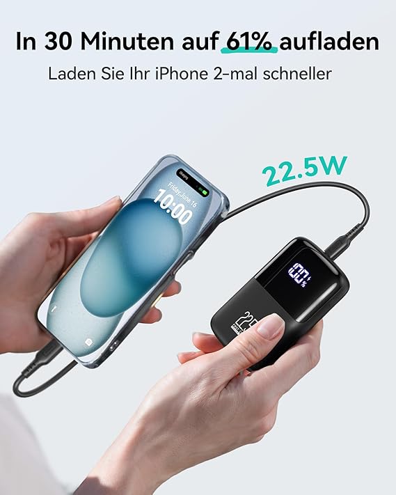 NIU Power Bank, 22.5W Fast Charging 10000mAh PowerBank, iPhone series 12-17