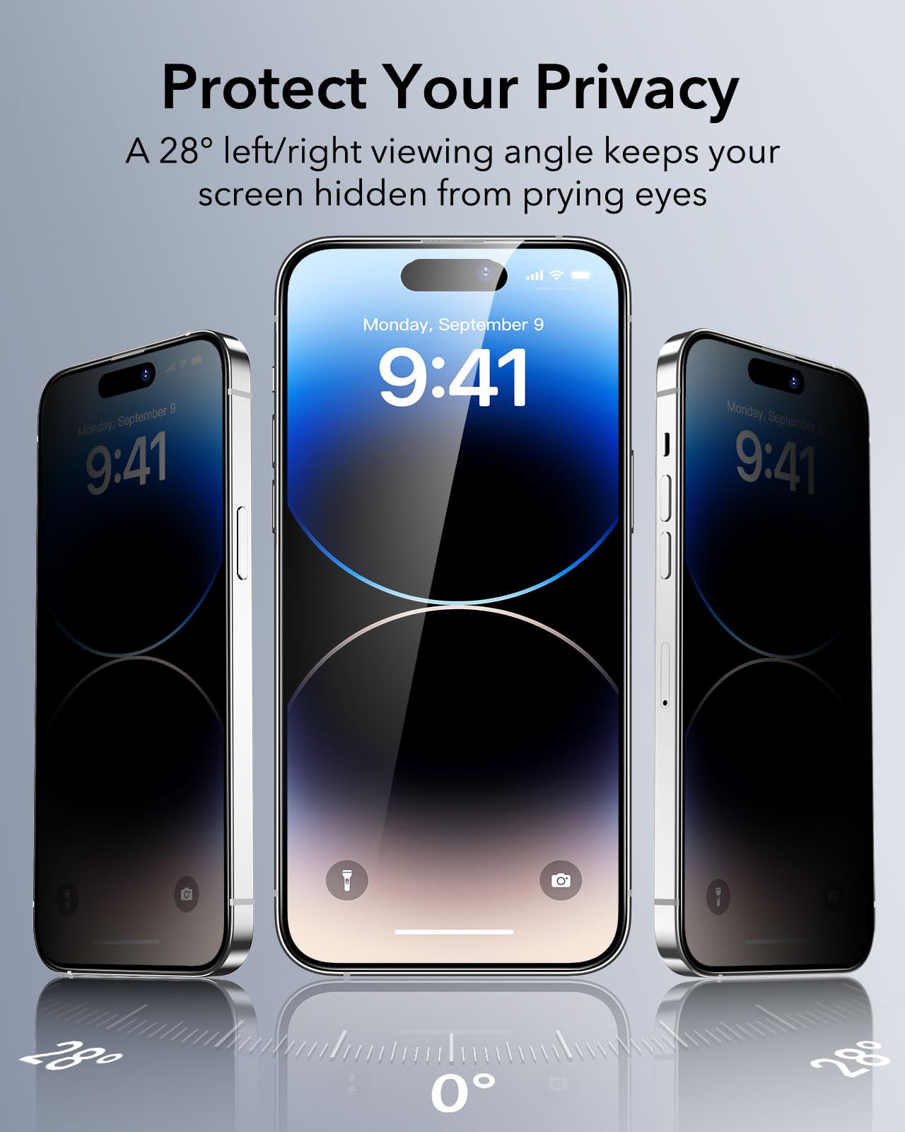 ESR Displayschutz für iPhone serie 14-17; Panzerglas, Eco-Frame