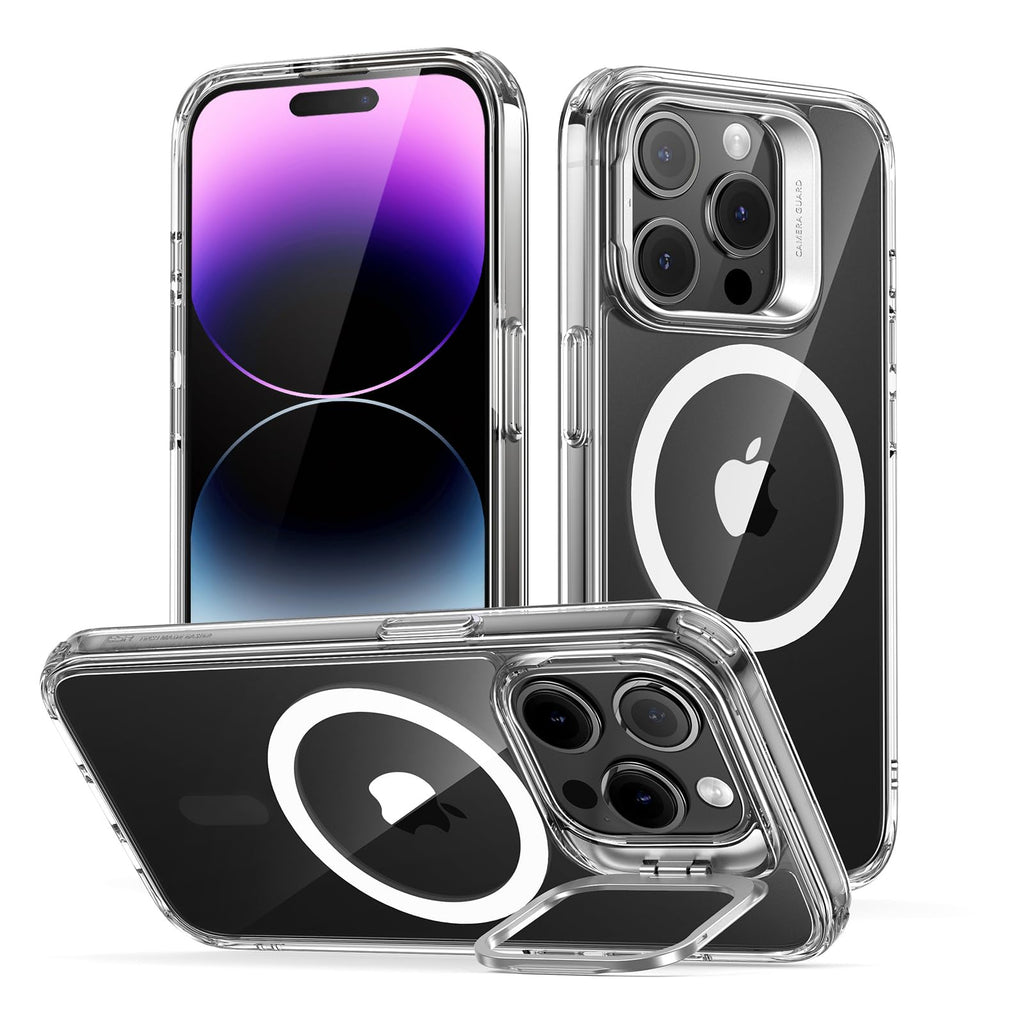 Schutzhülle mit ausklappbarem Ständer für iPhone 16 (Pro, Pro Max, Plus)