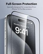 ESR Displayschutz für iPhone serie 14-17; Panzerglas, Eco-Frame