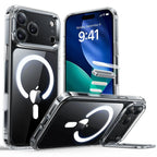 "ESR" iPhone 17 Pro Max Classic Hybrid Magnet-Hülle (Kamerasteuerung, Stash-Ständer) - Clear