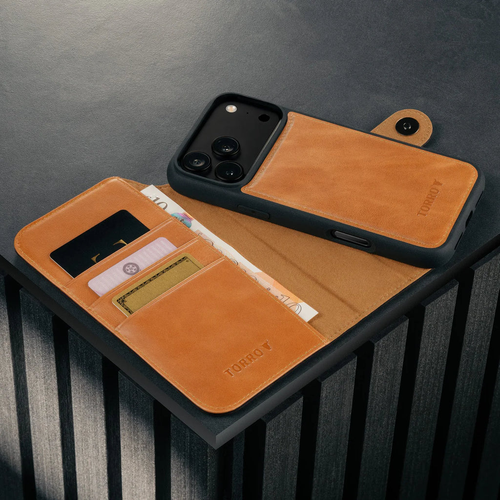 "TORRO" iPhone 17 Pro & Pro Max  Lederhülle (mit abnehmbarer Abdeckung & MagSafe-kompatibel)